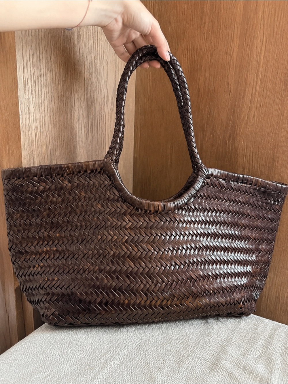 Dragon Diffusion Dark Brown Woven Tote